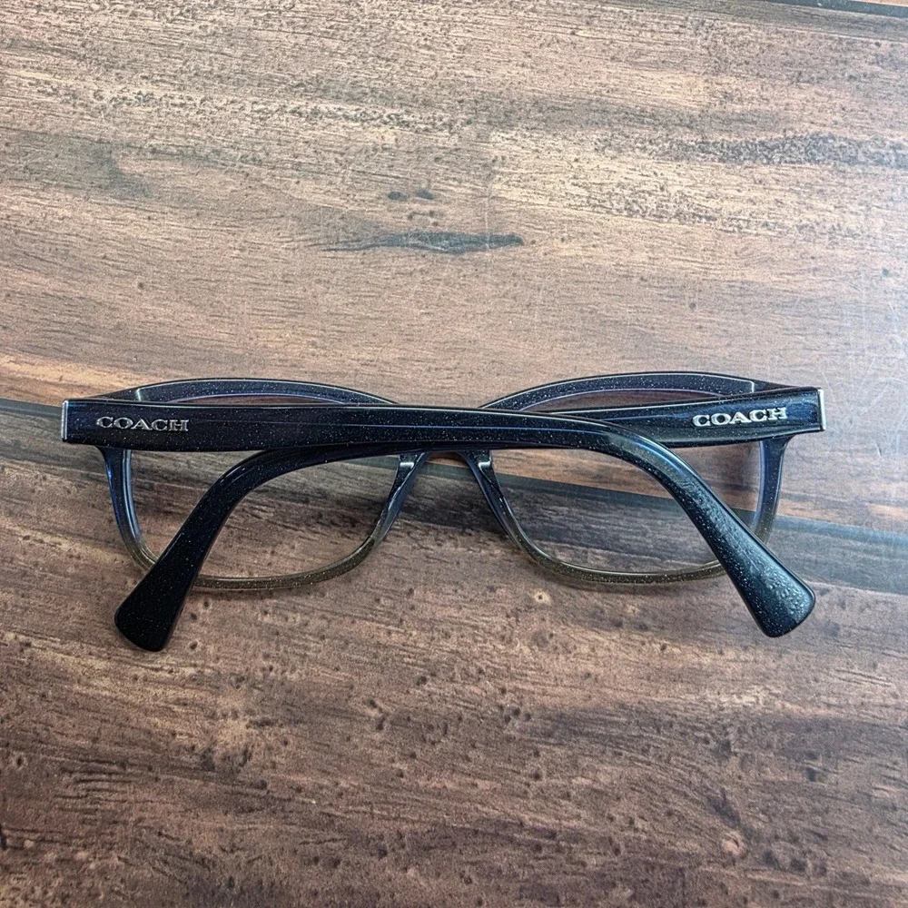 Coach HC 6089 Women Eyeglasses Denim Taupe Glitter Gradient Cat Eye 51-16-135